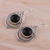 Onyx dangle earrings, 'Elegant Globes' - Onyx and Sterling Silver Dangle Earrings from India