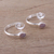 Rose quartz toe rings, 'Pink Curl' (pair) - Two Rose Quartz and Sterling Silver Toe Rings from India (image 2) thumbail