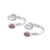 Rose quartz toe rings, 'Pink Curl' (pair) - Two Rose Quartz and Sterling Silver Toe Rings from India (image 2c) thumbail