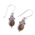 Tiger's eye dangle earrings, 'Sleek Charm' - Tiger's Eye and Sterling Silver Dangle Earrings from India (image 2d) thumbail