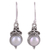 Cultured pearl dangle earrings, 'Glossy Charm' - Cultured Pearl Sterling Silver Dangle Earrings from India thumbail