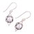 Cultured pearl dangle earrings, 'Intricate Twirl' - Indian Cultured Pearl and Sterling Silver Dangle Earrings (image 2d) thumbail