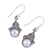 Cultured pearl dangle earrings, 'Crowned Charm' - Cultured Pearl Sterling Silver Dangle Earrings from India (image 2d) thumbail