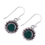 Onyx dangle earrings, 'Green Appeal' - Green Onyx and Sterling Silver Floral Dangle Earrings (image 2d) thumbail