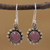 Chalcedony dangle earrings, 'Pink Appeal' - Pink Chalcedony and Sterling Silver Floral Dangle Earrings (image 2) thumbail