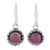 Chalcedony dangle earrings, 'Pink Appeal' - Pink Chalcedony and Sterling Silver Floral Dangle Earrings thumbail