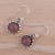 Chalcedony dangle earrings, 'Pink Appeal' - Pink Chalcedony and Sterling Silver Floral Dangle Earrings (image 2c) thumbail