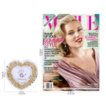 Glass mosaic photo frame, 'Alluring Heart' (3 in.) - 3 in. Handcrafted Glass Mosaic Heart Photo Frame from India