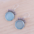 Chalcedony and amethyst dangle earrings, 'Ocean Coves' - Chalcedony and Amethyst Dangle Earrings from India