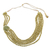 Ceramic beaded necklace, 'Golden Lakshmi' - Ceramic Beaded Necklace of Lakshmi Goddess of Prosperity (image 2a) thumbail