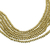 Ceramic beaded necklace, 'Golden Lakshmi' - Ceramic Beaded Necklace of Lakshmi Goddess of Prosperity (image 2d) thumbail