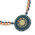 Ceramic beaded pendant necklace, 'Bright Essence' - Hand Painted Indian Ceramic Beaded Necklace in Green (image 2c) thumbail
