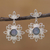 Labradorite dangle earrings, 'Delightful Forest' - Labradorite and Sterling Silver Dangle Earrings from India thumbail