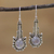 Rainbow moonstone dangle earrings, 'Magical Pendulums' - Rainbow Moonstone and 925 Silver Dangle Earrings from India (image 2) thumbail