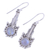 Rainbow moonstone dangle earrings, 'Magical Pendulums' - Rainbow Moonstone and 925 Silver Dangle Earrings from India (image 2c) thumbail