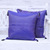 Brocade cushion covers, 'Royal Garden' (pair) - Ultramarine Blue Cushion Covers with Gold Motifs (Pair)