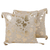 Jute cushion covers, 'Golden Rose' (pair) - Rose Print Cushion Covers Gold Tassels Pair