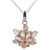 Rhodium plated citrine pendant necklace, 'Golden Burst' - Rhodium Plated Citrine Pendant Necklace from India (image 2c) thumbail