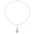 Rhodium plated amethyst pendant necklace, 'Wisteria Vines' - Rhodium Plated Amethyst Pendant Necklace from India thumbail