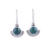 Malachite dangle earrings, 'Green Fans' - Fan-Shaped Malachite and Silver Dangle Earrings from India thumbail