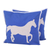 Cotton cushion covers, 'Majestic Horse' (pair) - Blue and Ivory Horse Motif Cushion Covers (Pair) (image 2a) thumbail