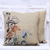 Jute cushion covers, 'Twin Horses' (pair) - Two Jute Cushion Covers with Floral Horse Motif from India thumbail