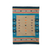 Alfombra de lana dhurrie, (4x6) - Alfombra Dhurrie de lana 4x6 con motivos geométricos de la India