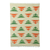 Wool dhurrie rug, 'Geometric Harmony' (4x6) - 4x6 Wool Dhurrie Rug with Carrot and Avocado Motifs