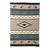 Wool dhurrie rug, 'Grey Songs' (4x6) - 4x6 Handwoven Geometric Wool Area Rug in Grey from India