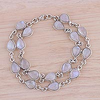Featured review for Rainbow moonstone link bracelet, Eternal Nature