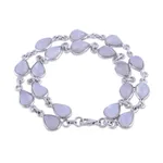 Rainbow moonstone link bracelet, 'Eternal Nature' - Rainbow Moonstone and Sterling Silver Link Bracelet