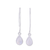 Rainbow moonstone dangle earrings, 'Trendy Luster' - Rainbow Moonstone and Sterling Silver Dangle Earrings thumbail