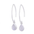 Rainbow moonstone dangle earrings, 'Trendy Luster' - Rainbow Moonstone and Sterling Silver Dangle Earrings (image 2d) thumbail