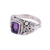 Amethyst single-stone ring, 'Royal Luxury' - Amethyst and Sterling Silver Single Stone Ring from India thumbail
