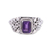 Amethyst single-stone ring, 'Royal Luxury' - Amethyst and Sterling Silver Single Stone Ring from India (image 2d) thumbail