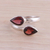 Garnet wrap ring, 'Radiant Drops' - Polished Sterling Silver and Garnet Wrap Ring (image 2) thumbail
