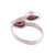 Garnet wrap ring, 'Radiant Drops' - Polished Sterling Silver and Garnet Wrap Ring (image 2e) thumbail