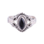 Onyx single-stone ring, 'Midnight Luxury' - Onyx and Sterling Silver Single Stone Ring from India thumbail