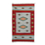 Wool dhurrie rug, 'Exciting Crimson' (3x5) - 3x5 Wool Dhurrie in Crimson and Pearl Grey from India