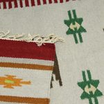 Wool dhurrie rug, 'Crimson Elegance' (3x5) - 3 by 5 Foot Handwoven Crimson Wool Dhurrie Rug from India