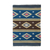 Wool dhurrie rug, 'Twinkling Fantasy' (4x6) - 4x6 Wool Dhurrie Rug with Striped Geometric Motifs thumbail