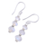 Rainbow moonstone dangle earrings, 'Natural Ellipses' - Rainbow Moonstone and 925 Silver Dangle Earrings from India (image 2d) thumbail