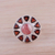 Garnet and rhodochrosite cocktail ring, 'Red Sun' - Garnet and Rhodochrosite Cocktail Ring from India (image 2b) thumbail