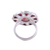 Garnet and rhodochrosite cocktail ring, 'Red Sun' - Garnet and Rhodochrosite Cocktail Ring from India (image 2e) thumbail