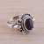 Amethyst cocktail ring, 'Radiant Royalty' - Handcrafted Amethyst and Sterling Silver Cocktail Ring (image 2) thumbail