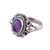 Amethyst cocktail ring, 'Radiant Royalty' - Handcrafted Amethyst and Sterling Silver Cocktail Ring thumbail