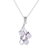Moonstone and emerald pendant necklace, 'Misty Delight' - Rhodium Plated Moonstone and Emerald Pendant Necklace thumbail
