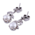 Rhodium plated cultured pearl dangle earrings, 'Purity Vines' - Rhodium Plated Cultured Pearl Dangle Earrings from India (image 2d) thumbail