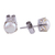 Cultured pearl stud earrings, 'Timeless Appeal' - Rhodium Plated Cultured Pearl Stud Earrings from India (image 2d) thumbail