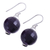 Amethyst dangle earrings, 'Dazzling Orbs' - Sterling Silver Amethyst Orb Dangle Earrings from India (image 2c) thumbail